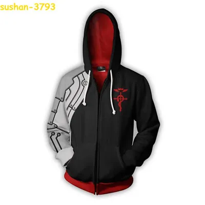 Fullmetal Alchemist Anime Hoodie Jacket Coat Cosplay Costumes Sweatshirts Gifts • $36.07