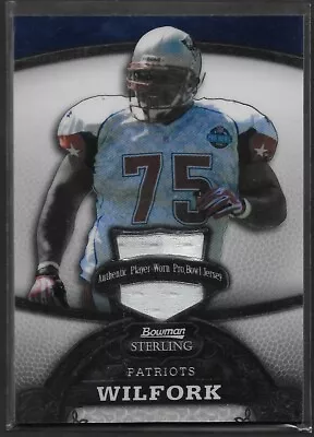 2008 Bowman Sterling #99 Vince Wilfork Jersey #'d/389 2CLR Swatch • $14.99