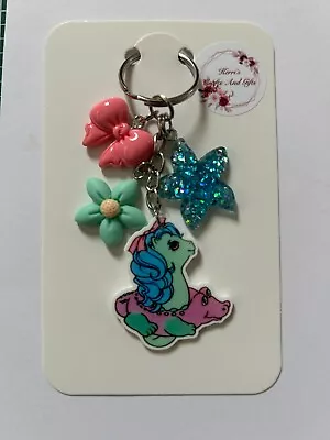 My Little Pony Themed G1 Beachcomber Sea Ponies Keyring Keychain & Charms • £5