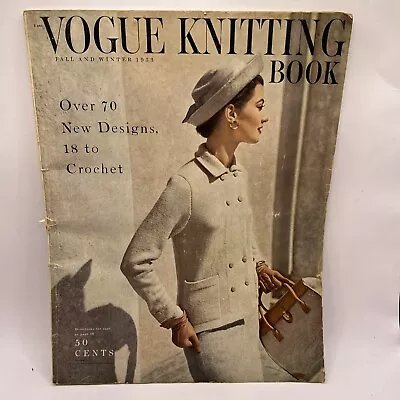 50s Vintage Vogue Knitting Book Retro Chic Fashion Knitwear Hand Knit Patterns • $14.99