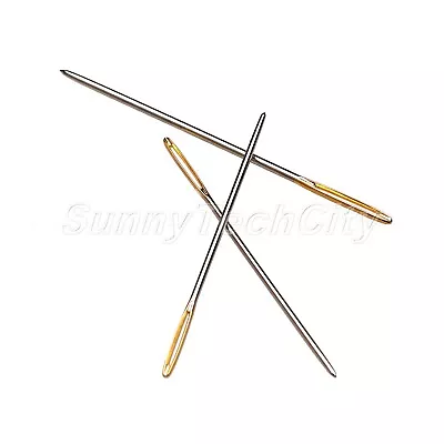 6X Eye Large Needles Sewing Stitching For Embroidery Leather Canvas Craft Tool • $2.81