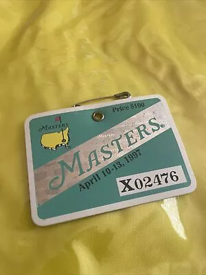 1997 Masters Badge Tiger Woods 1st. Masters Win • $500