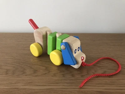 £7.99 • Buy Wooden Pull Along Dog EYFS Montessori Fab!