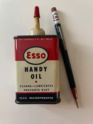 VINTAGE ESSO HANDY OIL CAN And ESSO MECHANICAL LEAD PENCIL • $15