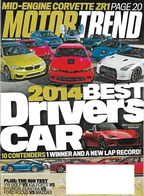 MOTOR TREND 2014 NOV - Z/28 Vs 911 Vs WRX Vs F-TYPE Vs GT-R Vs M4 • £6.48