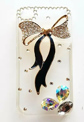 £7.99 • Buy Apple IPhone 4 4s Cover Bling Rhinestone Bow Enamel Sparkly Case Mobile Hard