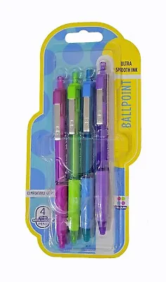 Papermate Inkjoy 300 Retractable Ballpoint Pen Medium Nib Fun Colours 4 Pack • £4.99