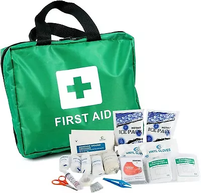 90 Piece First Aid Kit Bag Medical Emergency Kit. Travel Home Car Taxi Workplace • £8.95