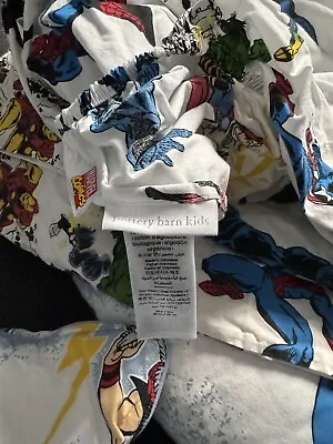 Pottery Barn Kids Marvel Avengers Superhero Comforter/Sheets Bedding Set • $200