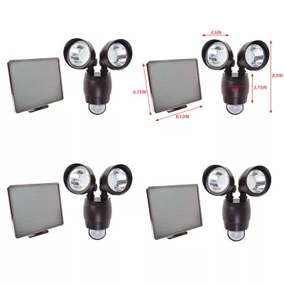 4 PK 20 SMD LED Dual Security Detector Solar Spot Light Motion Sensor Floodlight • $44.99