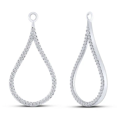 $679.99 • Buy 1/2ct Natural Round Diamond Stud Earring Jackets In 10K Solid White Gold