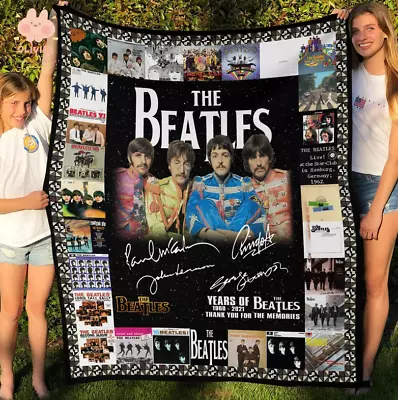 The Beatles Music Fleece Blanket  Velveteen Plush Fleece Blanket • $18.79