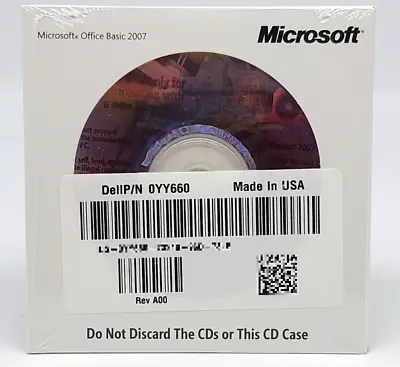 Microsoft Office Basic 2007 - Dell OEM 0YY660 - New Sealed • $34.95