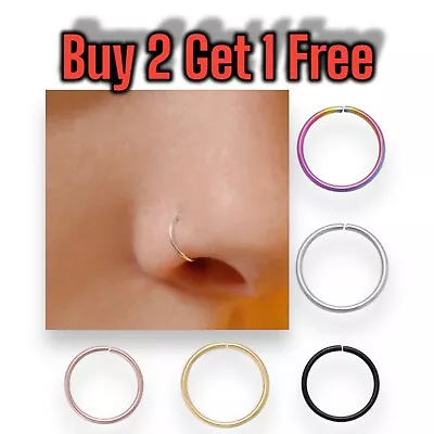 Nose Cuff Faux Clip On SilverGold Nose HoopFake Nose- Ring No Piercing Needed! • £1.99