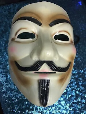 $3.40 • Buy V For Vendetta Yellow Mask Fawkes Anonymous Props Cosplay Party Costume USA