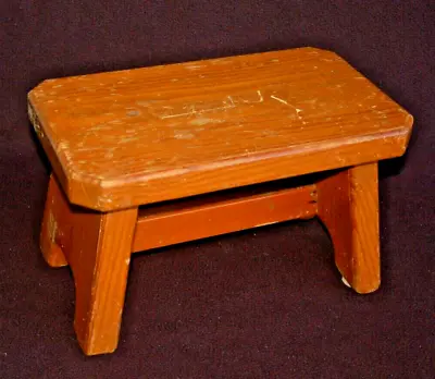Vintage Wooden Stool ~ Handcrafted Step Stool ~ Foot Stool  ~ Rustic Farmhouse • $34.75