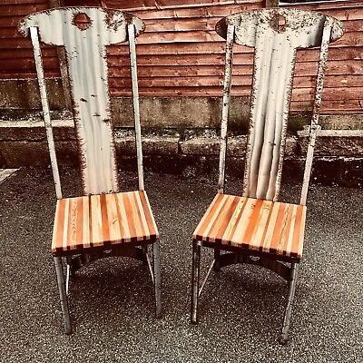 £450 • Buy Mackintosh Argyle Inspired High Back Chairs. Sold As A Pair