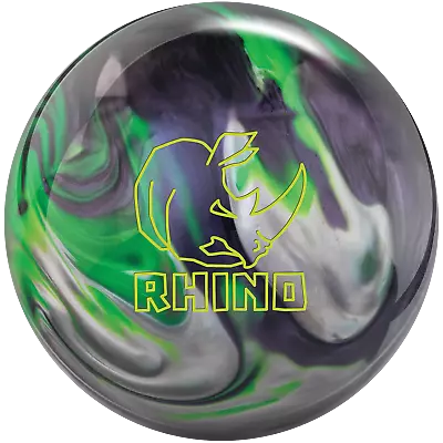 Brunswick Rhino Carbon/Lime/Silver Bowling Ball • $88.95