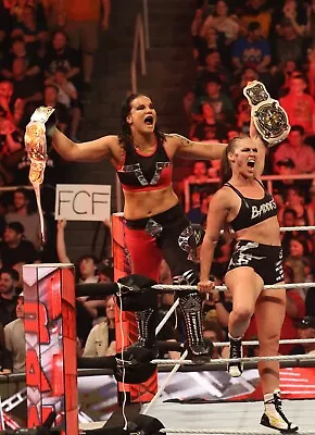 RONDA ROUSEY & SHAYNA BASZLER 8x10 COLOR PHOTO ROH ECW WWE NXT AEW IMPACT 33 • $7.96