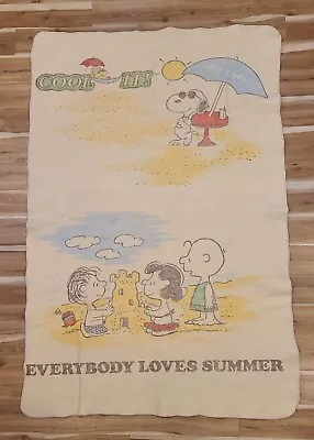 Vintage 1972 Chatham Peanuts Snoopy Everybody Loves Summer Blanket • $20