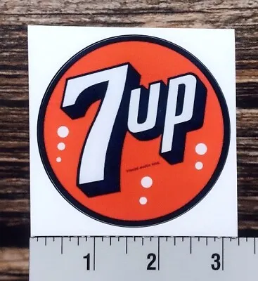Vintage 7up 7-UP 1947 Soda Pop Red/Black Sticker Decal 3  Diameter • £6.52