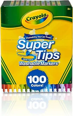 Crayola Super Tips - Washable Medium Tip Markers Pack Of 100 Pieces • £23.98