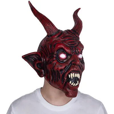 Scary Halloween Devil Mask Demon Prop Satan Diablo Halloween Party Mask • $22.99