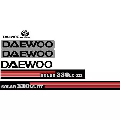 Daewoo Solar 330LC-III Excavator Decal Set • $343.99