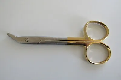 V Mueller SU1988 Wire Cutting Scissors 5  Tungsten Carbide Germany Gold Handle • $26.95