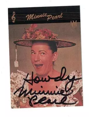 Minnie Pearl Signed Autographed 1992 Country Classics Card Comedian Rare • $79.99