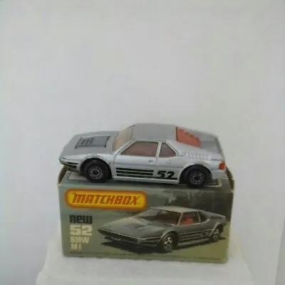 Matchbox 1980 Diecast # 52 : Bmw M1 Car.  Diecast Vehicle. Superb ! • £41.99