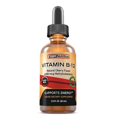 Extra Strength 6000mcg Vitamin B12 Sublingual Liquid Drops Methylcobalamin B 12  • $21.99