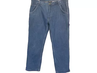 Key Men’s Straight Leg Fleece Insulated Carpenter Work Blue 40 X 30 Jeans 17754 • $13.50