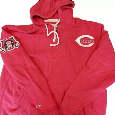 Mitchell & Ness Mens Size 2XL Cincinnati Reds Hoodie 1975 World Champions Patch • $65.97