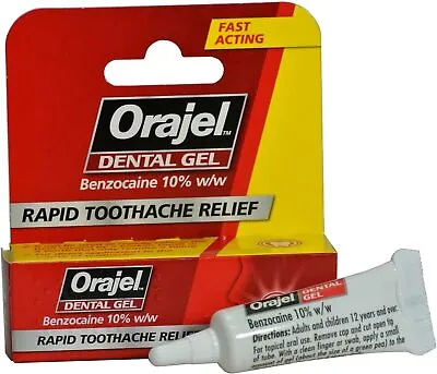 Orajel Dental Gel Rapid Toothache Relief Benzocaine 10% W/w 5.3g • £7.41