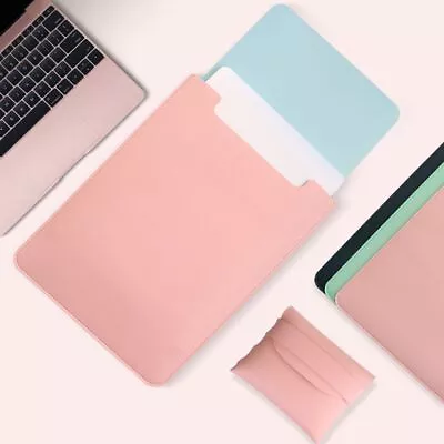 PU Leather Ultra Thin Laptop Sleeve Ultrabook Bag Mouse Pad Notebook Carry Case • £9.36