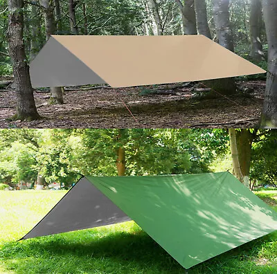 3x3m Camping Tarp Tent Hammock Rain Fly Waterproof Shelter Outdoor Hiking Mat AU • $14.99