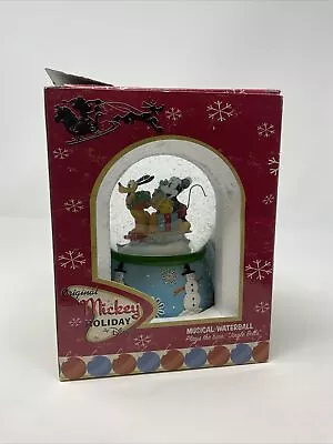 Disney Original Mickey Holiday Musical Waterball Snowglobe Plays  Jingle Bells  • $39.99