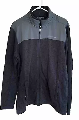 Eddie Bauer Men's Jacket Full Zip Performance Logo Outerwear Sz TL Brown • $18.99