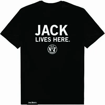 Jack Daniels Jack Lives Here Tee Shirt Official JD'S Merchandise Men's Clothing • $28.95