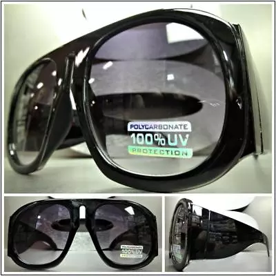 OVERSIZED EXAGGERATED VINTAGE RETRO Style SUN GLASSES Super Thick XL Black Frame • $14.99