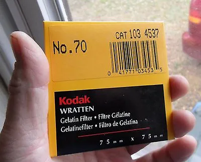 $39.95 • Buy Wratten 70 3x3  Long Wavelength-low Frequency Pass Filter INFRARED IR NEW-SEALED