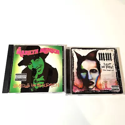 Marilyn Manson Smells Like Children CD EP 1996 & Lest We Forget PA Lot Of 2 • $12.27