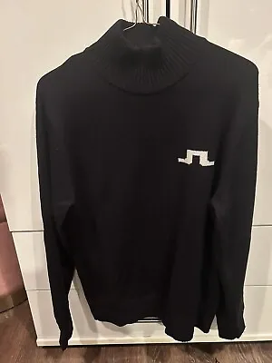 J Lindeberg High Neck Wool Blend Jumper - Men’s Size XS - Barely Worn - Black • £40