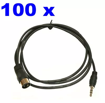 100 X 5ft 5 Pin Din MIDI Male To 3.5mm Male Plug Stereo Jack Audio Adapter Cable • $199.99