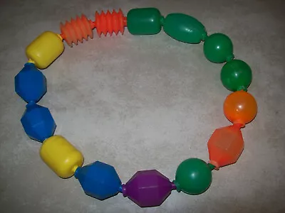 Vintage Fisher Price Plastic Pop Snap Beads Set Of 15 Small Size • $9.95