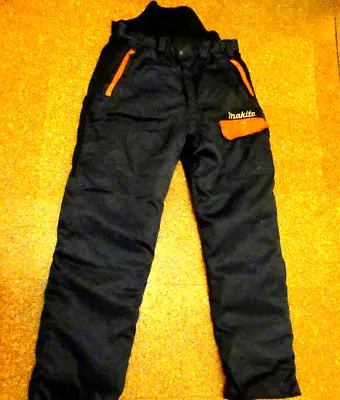 Chainsaw Trousers Class 1 Protective Large 38 - 40 Navy  Makita Safety Equipment • £69.50