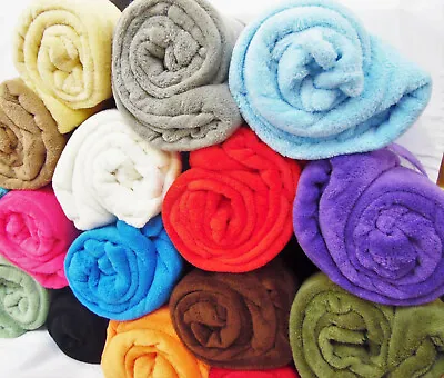 Small Throw Flannel Fleece Cosy Toddler Bed Blanket Baby Nursery Soft Plush Warm • $11.05