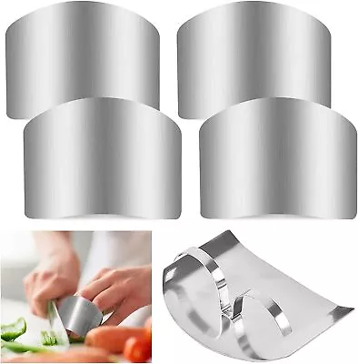 4 PCS Stainless Steel Finger Guard Finger Guard For Cutting Vegetables Kitche... • $15.03