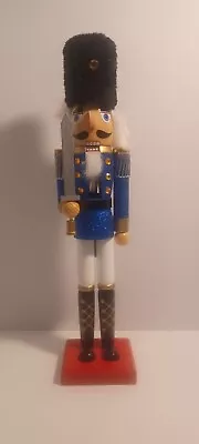 NUTCRACKER 15  Tall & 3.5  Wide - Wooden Blue With Sword • $10